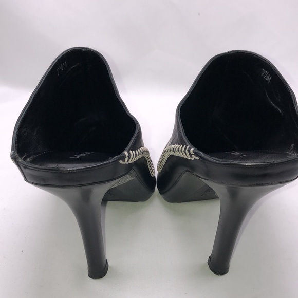 Via Spiga Made in Italy Black Leather Mules - Picture 3 of 8